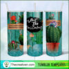 20oz Tumbler Teal Wood Glitter Cactus Tumbler Wrap – Digital Download 5 59 copy 2