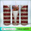 Glitter Red/White Highland Cow Tumbler Tumbler Wrap – Digital Download