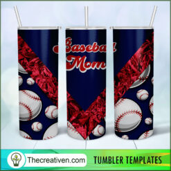 20oz V Split Baseball Mom Tumbler Tumbler Wrap – Digital Download