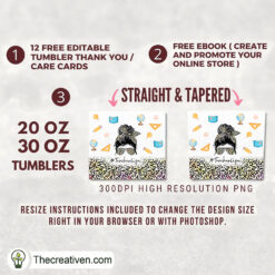 Alternative view of Skinny Tumbler Sublimation Tea Tumbler Wrap Download