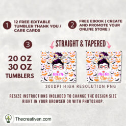 Alternative view of Skinny Tumbler Design Hallowee Tumbler Wrap Download