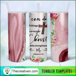 Skinny Tumbler Christian Bible Verse Tumbler Wrap – Digital Download
