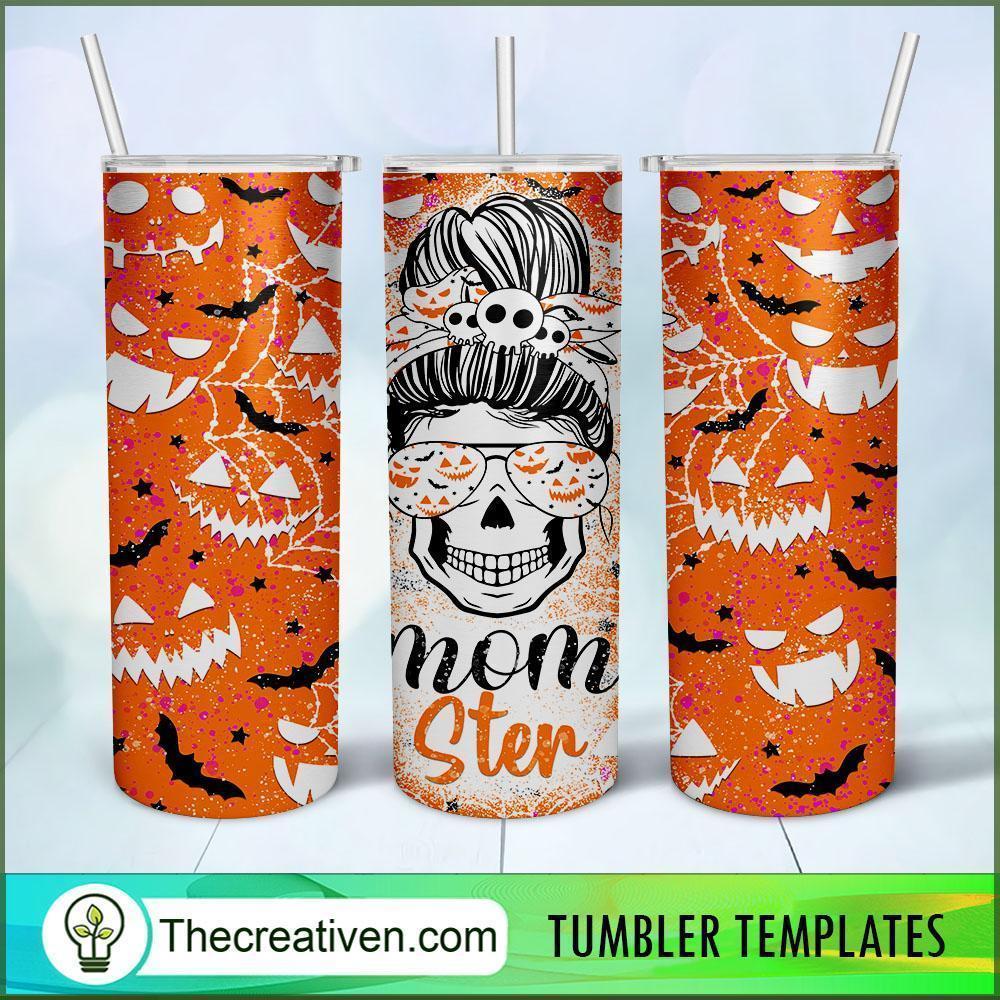 Skinny Tumbler Halloween Momster Skull Tumbler Wrap – Design 32657 1 Skinny Tumbler Halloween Momster Skull Tumbler Wrap – Design 32657