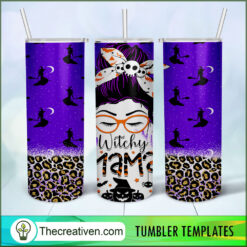 Skinny Tumbler Design Witchy Mama Tumbler Wrap – Digital Download