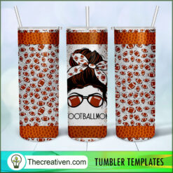 Football Mom 20oz Skinny Tumbler Tumbler Wrap – Digital Download