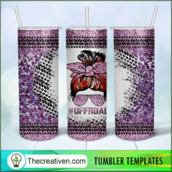 Offroad Purple Glitter Skinny Tumbler Tumbler Wrap – Digital Download
