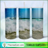 Beach Tumbler Wrap 20 Ounce Skinny Tumbler Wrap – Digital Download