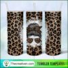 Mom Tumbler Wrap Messy Bun Leopard Tumbler Wrap – Digital Download