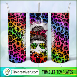 Cheetah Tumbler Wrap Rainbow Leopard Tumbler Wrap – Digital Download