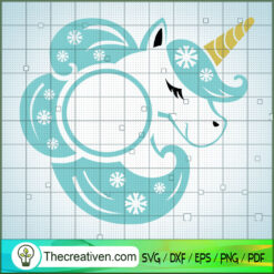 Blue Head Unicorn Free SVG Cut File for Cricut & Silhouette