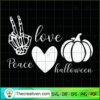Peace Love Halloween SVG Cut File for Cricut & Silhoue Design 32182