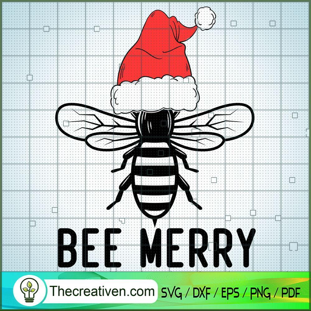 Bee Merry SVG Cut File for Cricut & Silhouette 1 Bee Merry SVG Cut File for Cricut & Silhouette