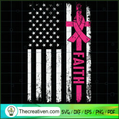 Faith Cross Ribbon US Flag SVG, God SVG, Jesus Christ SVG