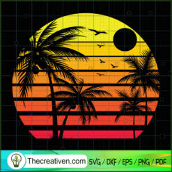 Sunset Retro SVG Cut File for Cricut & Silhouette