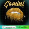 Gemini Zodiac Golden Lips Blac PNG Clipart Download