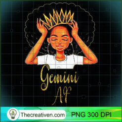 Gemini Queen AF Zodiac Floral PNG Clipart – Transparent Download