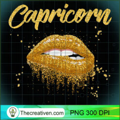 Capricorn Zodiac Golden Lips T PNG Clipart Download
