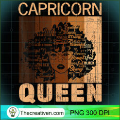 Capricorn Queen Afro Birthday  PNG Clipart Download