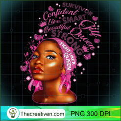 Black Women Fight Like A Queen Pink Ribbon PNG Clipart Design 29965