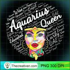 Womens Aquarius Queen Gift Bla PNG Clipart Download