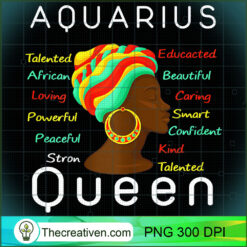 Womens Aquarius Queen Afro Hor PNG Clipart Download