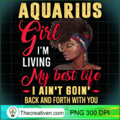 Womens Aquarius Girl Living My PNG Clipart Download