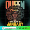 January Queen African American Capricorn A PNG Clipart Design 29872 3 January Queen African American Birthday Capricorn Aquarius Premium T Shirt copy
