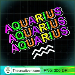 Aquarius Rainbow Funny 90s Ret PNG Clipart Download