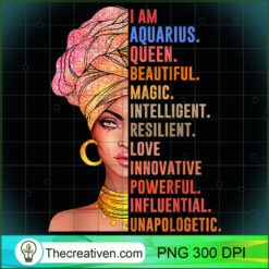 Aquarius queen funny birthday  PNG Clipart Download Design 29784
