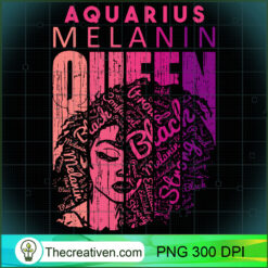 Aquarius Melanin Queen Strong  PNG Clipart Download