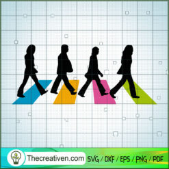 The Beatles Walk Color SVG Cut File for Cricut & Silhouette