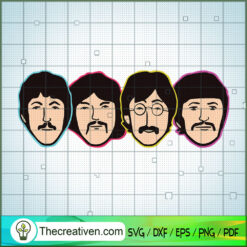 The Beatles Head Color SVG Cut File for Cricut & Silhouette