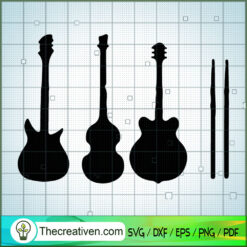 The Beatles's Guitar SVG Cut File for Cricut & Silhouette