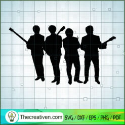 Member of The Beatles Play Guitar SVG Cut File for Cricut & Silhouette