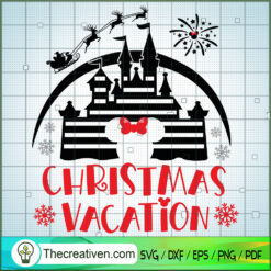 Minnie Christmas Vacation SVG Cut File for Cricut & Silhouette