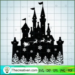 Disney Castle Beautiful Christmas SVG Cut File for Cricut & Silhouette