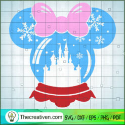 Minnie Blue Head Castle SVG Cut File for Cricut & Silhouette