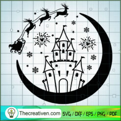 Disney Castle Christmas SVG Cut File for Cricut & Silhouette