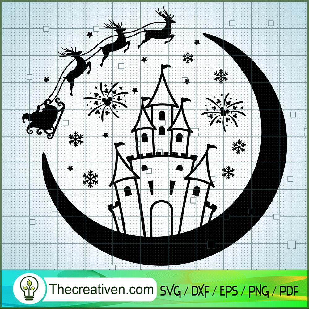 Disney Castle Christmas SVG Cut File for Cricut & Silhouette 1 Disney Castle Christmas SVG Cut File for Cricut & Silhouette