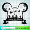Merry & Bright Mickey SVG, Disney Christmas SVG, Mickey And Minnie SVG 2 christmas 18 copy