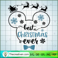 Best Christmas Ever Mickey Head SVG Cut File for Cricut & Silhouette