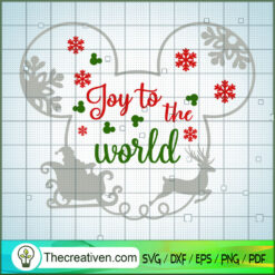 Joy To The World SVG, Disney Christmas SVG, Mickey And Minnie SVG