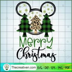 Merry Christmas Double Pine Tree SVG Cut File for Cricut & Silhouette