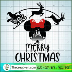 Merry Christmas Minnie SVG Cut File for Cricut & Silhouette