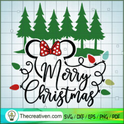 Minnie Merry Christmas SVG Cut File for Cricut & Silhouette