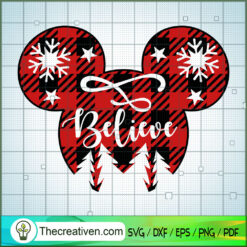 Mickey Christmas Believe SVG Cut File for Cricut & Silhouette