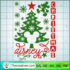 Disney Christmas Pine Tree Mickey SVG Cut File for Cricut & Silhouette