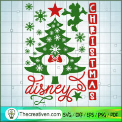 Disney Christmas Pine Tree Minnie SVG Cut File for Cricut & Silhouette