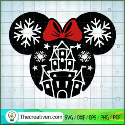 Minnie Head Castle Christmas SVG Cut File for Cricut & Silhouette
