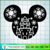 Mickey Head Castle Christmas SVG Cut File for Cricut & Silhouette 2 christmas disney 21 copy